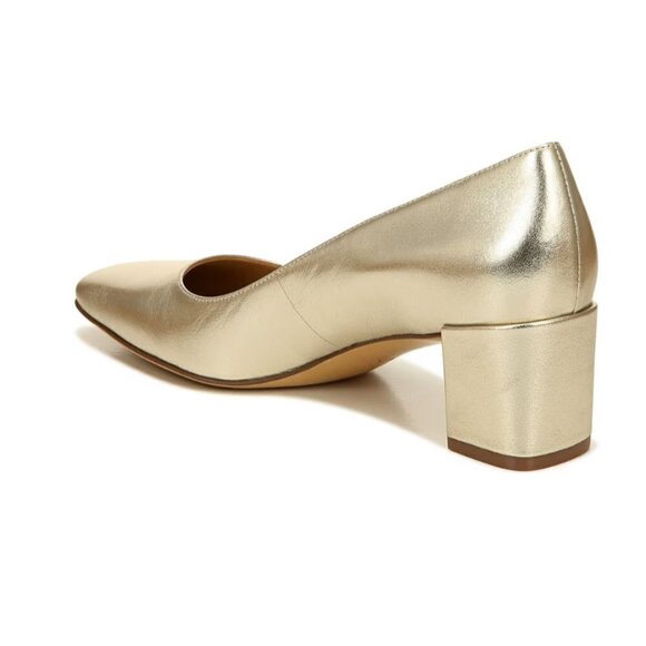 Naturalizer Karina Metallic Leather Block Heel Pumps - Picture 12 of 13